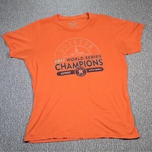 Majestic Threads Houston Astros 2017 World Series Champions Orange Shirt, XL
